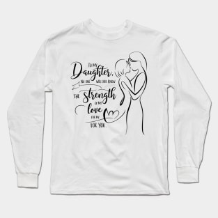 Bold Feminine Strength – Simple Woman Line Art Long Sleeve T-Shirt
